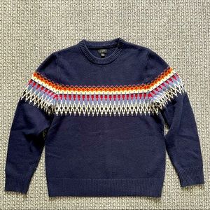 J. Crew Men’s Fair Isle Lambswool-Blend Sweater